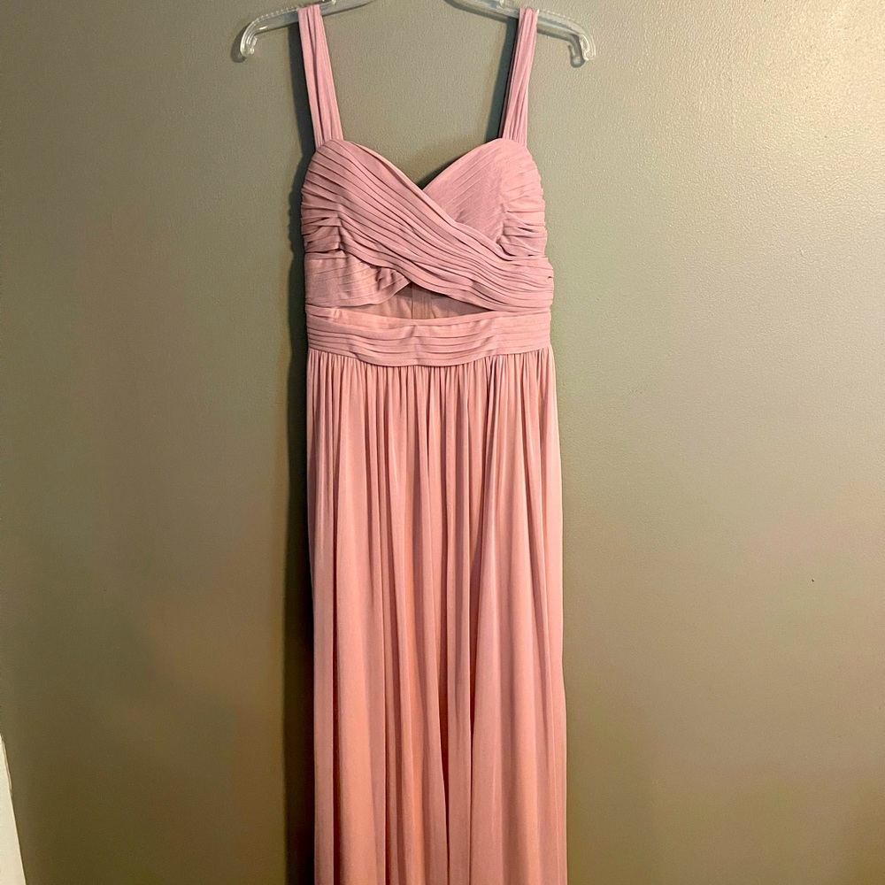Mesh Dusty Rose Bridesmaids Dress